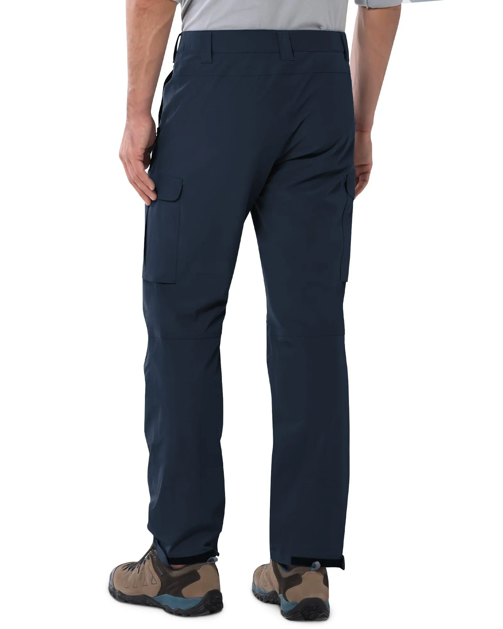 1.10 lbs 10000mm W/P Index 10000 Level Breathable Men's Rain Pants with 4 Multi Pockets and Adjustable Design