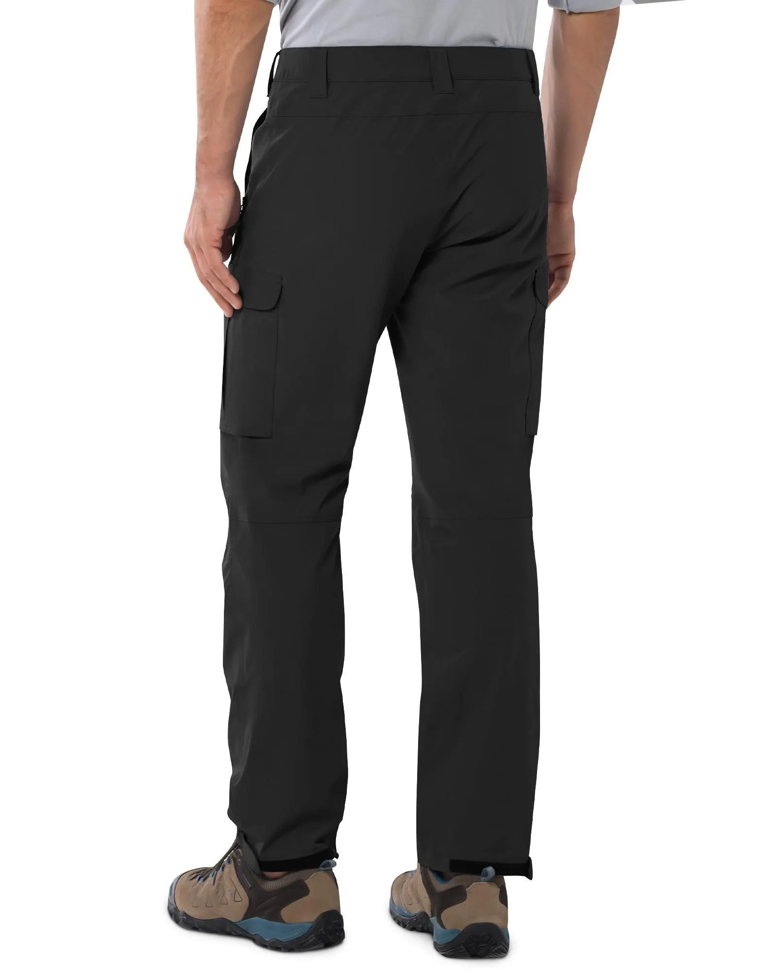 1.10 lbs 10000mm W/P Index 10000 Level Breathable Men's Rain Pants with 4 Multi Pockets and Adjustable Design