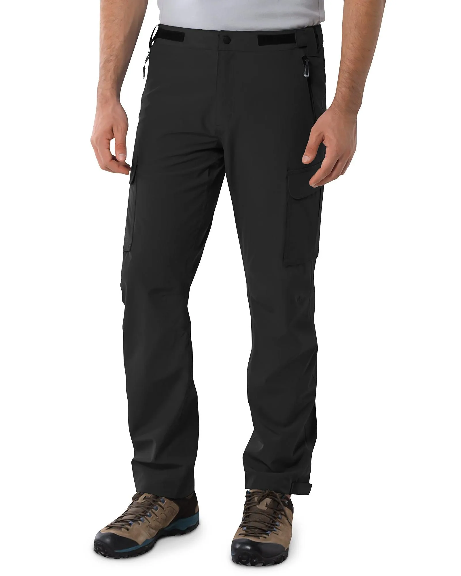 1.10 lbs 10000mm W/P Index 10000 Level Breathable Men's Rain Pants with 4 Multi Pockets and Adjustable Design