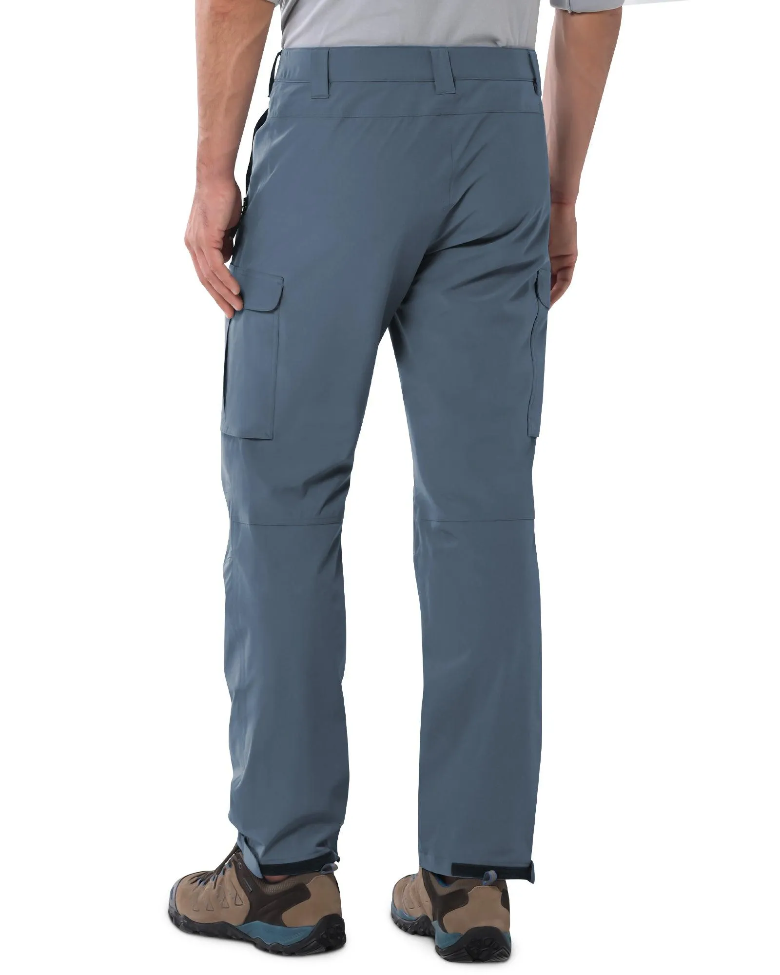 1.10 lbs 10000mm W/P Index 10000 Level Breathable Men's Rain Pants with 4 Multi Pockets and Adjustable Design