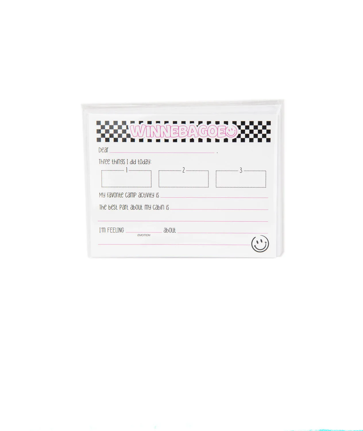 A Wink and a Nod Checker Smiley Fill in Flat Notecards Pack of 8