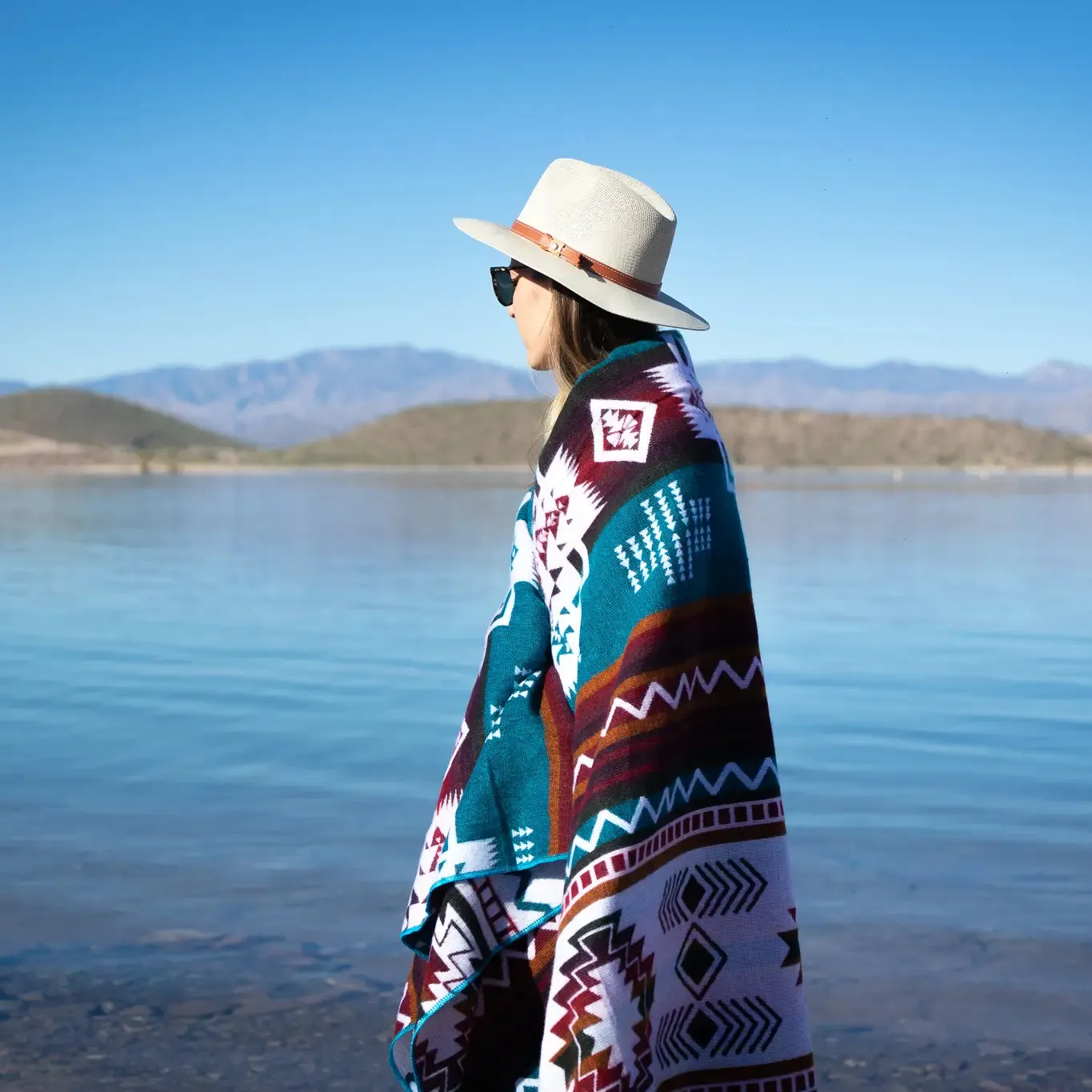 Alpaca Threadz Wool Blanket - Andean Turquoise