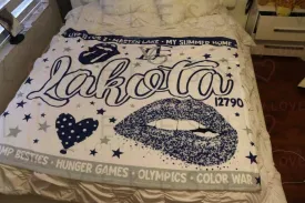 Camp Lakota Custom Fleece Blanket