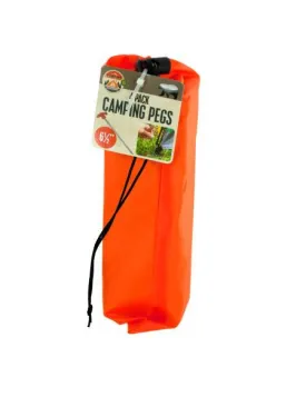 Camping Pegs Set with Carrying Bag (Available in a pack of 12)