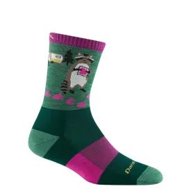 Darn Tough Women's Critter Club Micro Crew Lightweight Hiking Sock in Moss