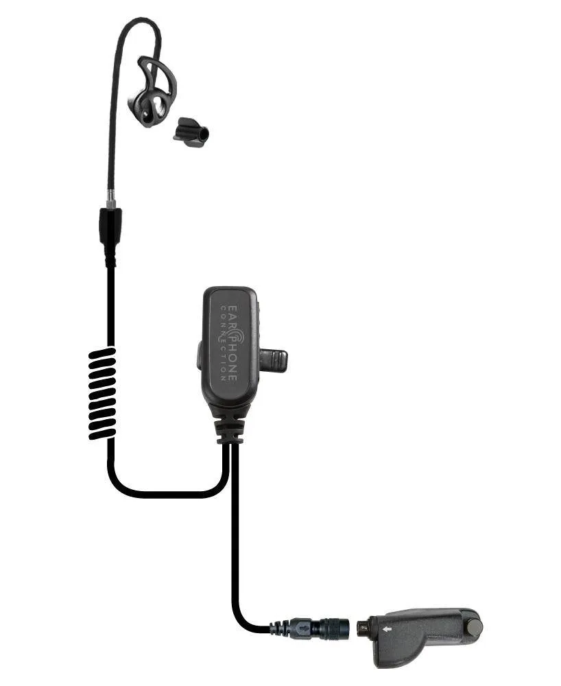 EP1234ECBT Coyote Black Diamond Tactical Short Tube Lapel Microphone w/Easy-Connect fits Motorola APX/TRBO