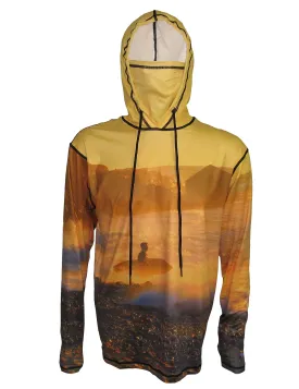 Golden Surfer Lightweight Ocean Graphic Hoodie