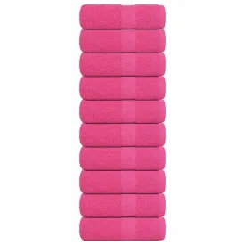 Guest Towels 10 pcs Pink 30x50 cm 360 gsm 100% Cotton