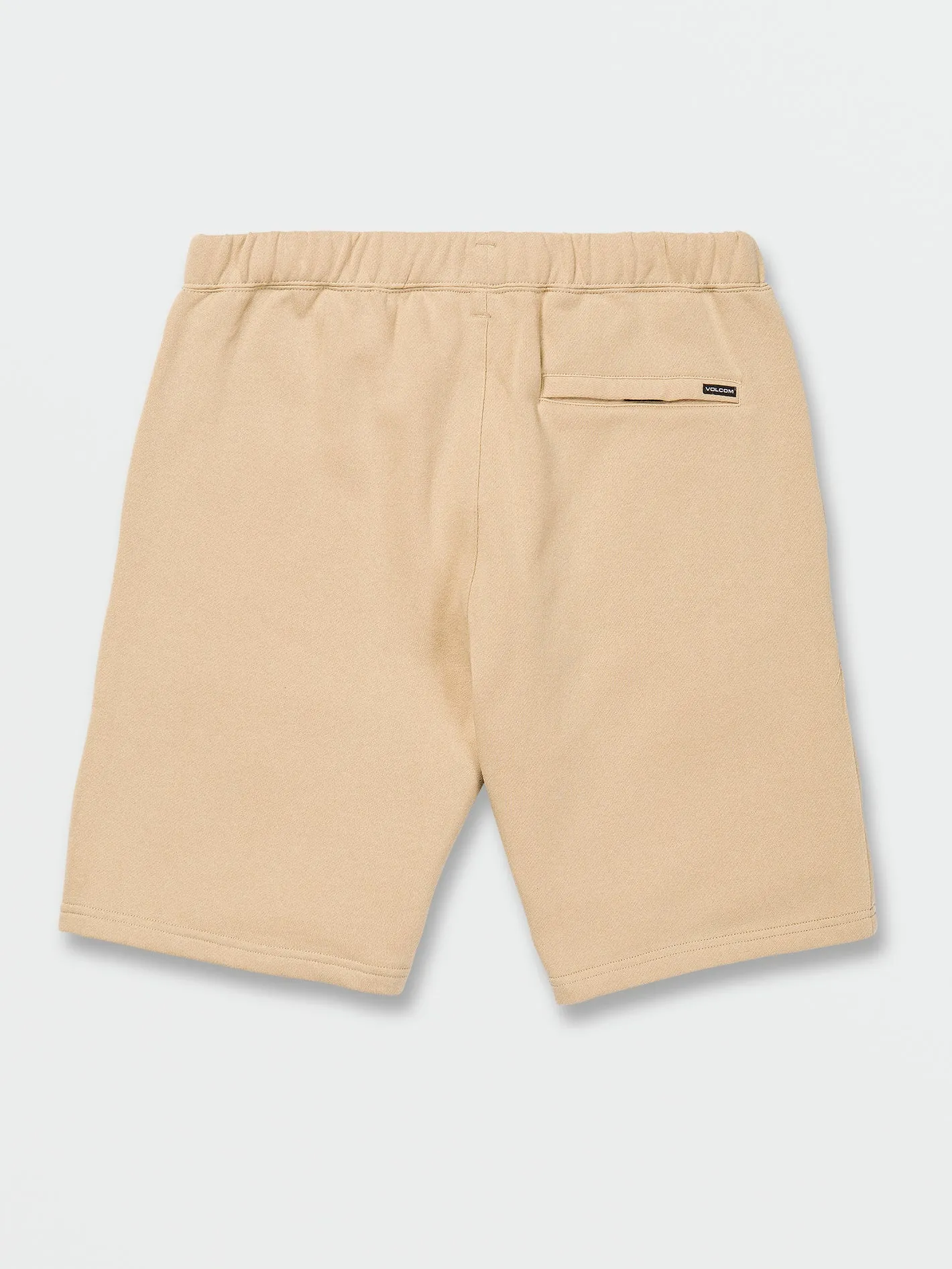 Iconic Stone Plus Elastic Waist Fleece Shorts - Almond