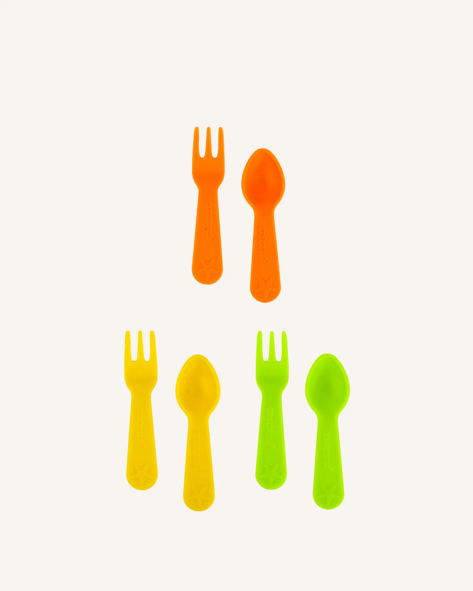 Lunch Punch Lunch Box Fork and Spoon Set - Brights