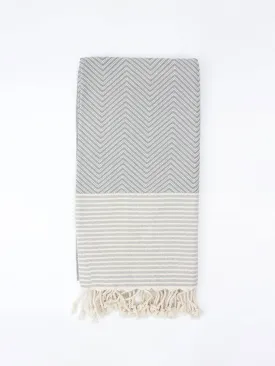 Malibu Hammam Towel, Grey