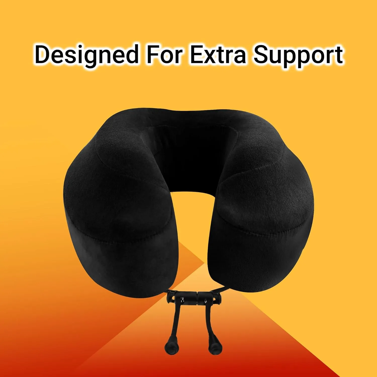 Memory Foam Neck Pillow for Airplane, 360 Degree Support Neck Rest Pillow