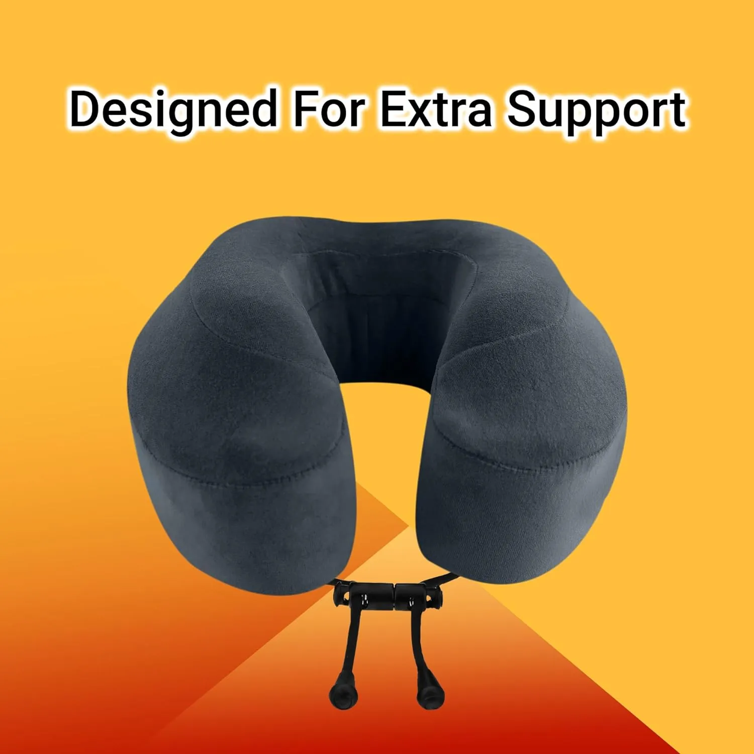 Memory Foam Neck Pillow for Airplane, 360 Degree Support Neck Rest Pillow