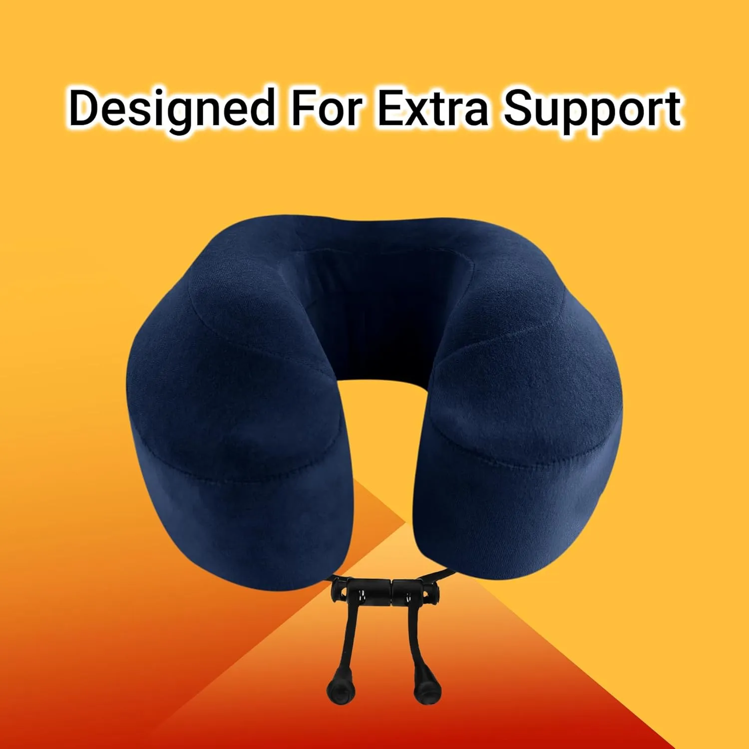 Memory Foam Neck Pillow for Airplane, 360 Degree Support Neck Rest Pillow