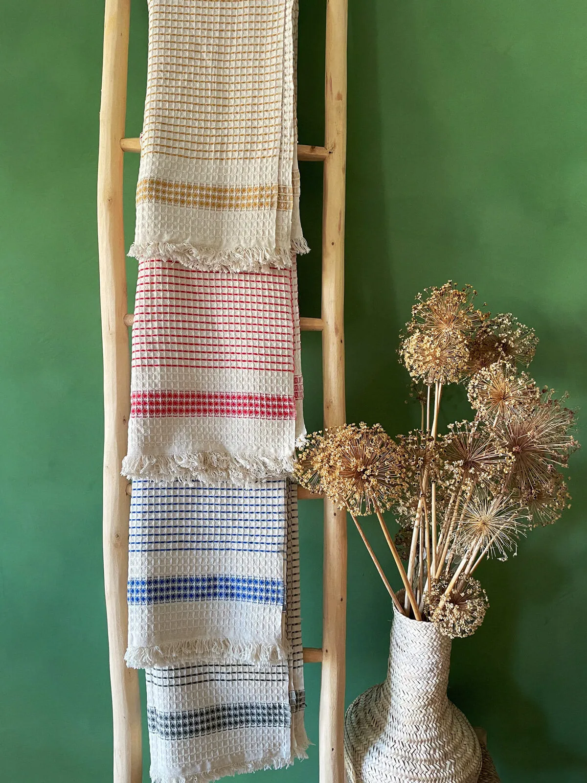 Milos Check Hammam Towel, Terracotta