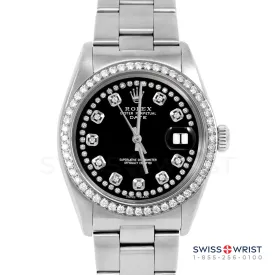 Rolex Date 34mm | 1500-SS-BLK-STRD-BDS-OYS