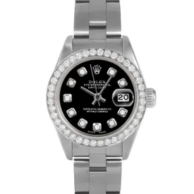 Rolex Datejust 26mm | 69174-BLK-DIA-AM-BDS-OYS