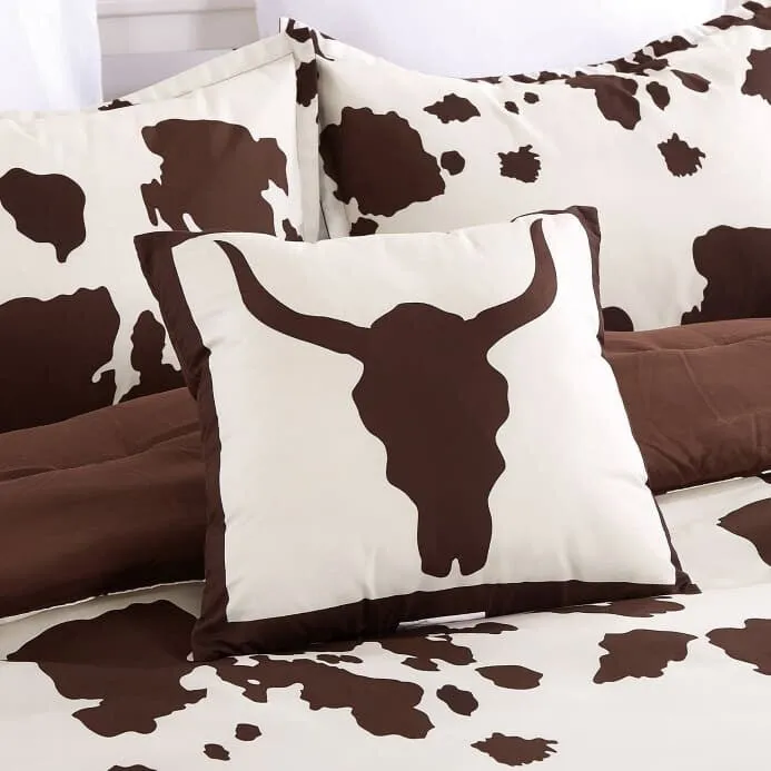 Rustic Cowhide Farmhouse Comforter Set