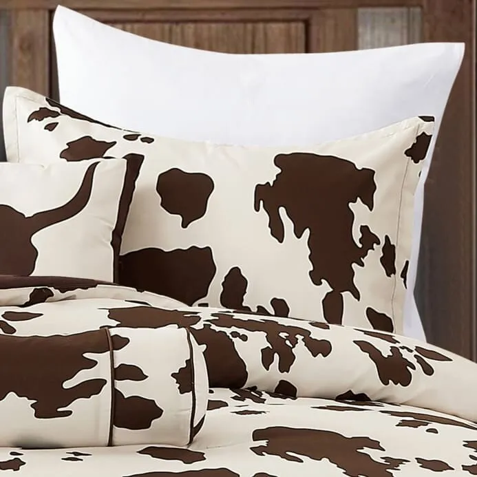 Rustic Cowhide Farmhouse Comforter Set