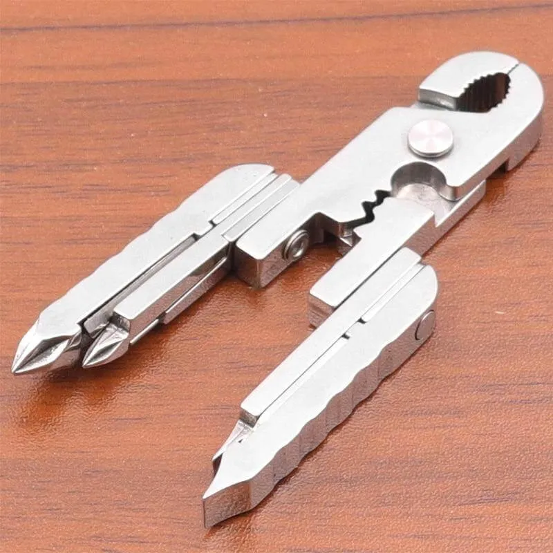 Stainless Steel Multifunctional Camping Keychain Tool