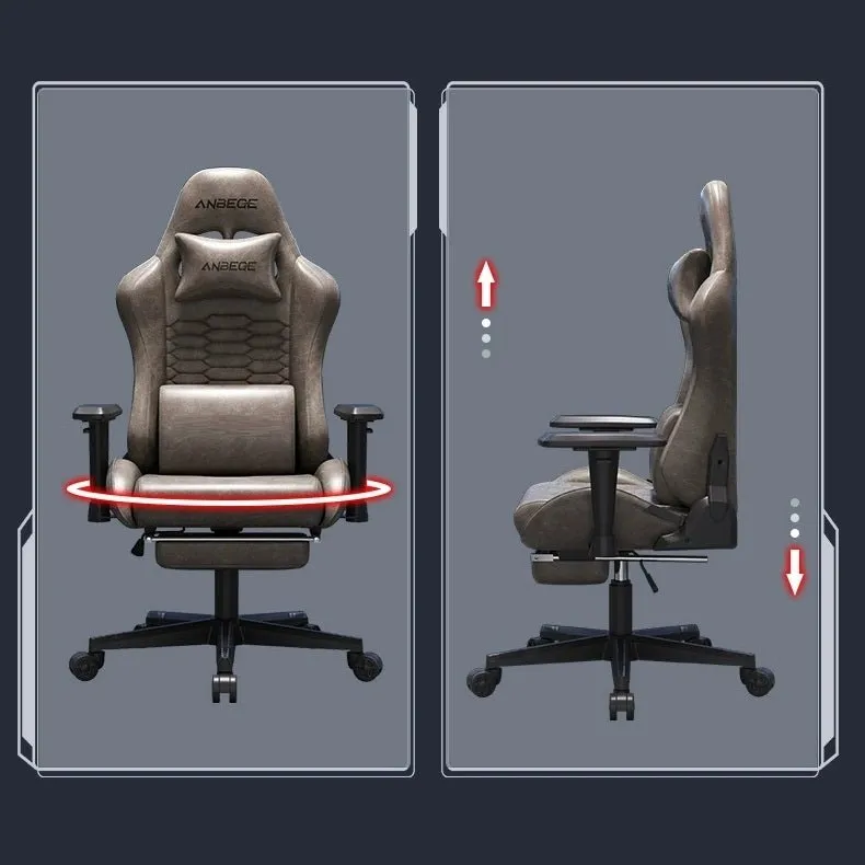 Stylish Gaming Office Chair Racing Executive Footrest Computer Seat PU Leather