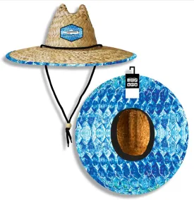 Tarpon Fish Print Patterned Straw Sun Hat