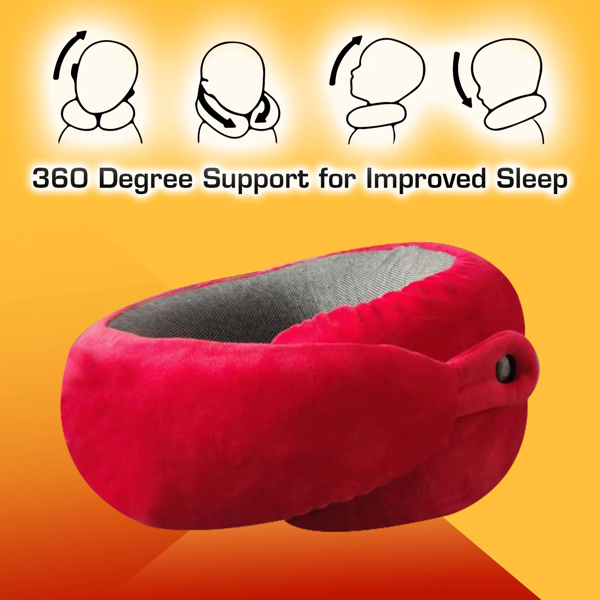 Ultrasoft Memory Foam Neck Pillow with Eye Mask and Carry Bag