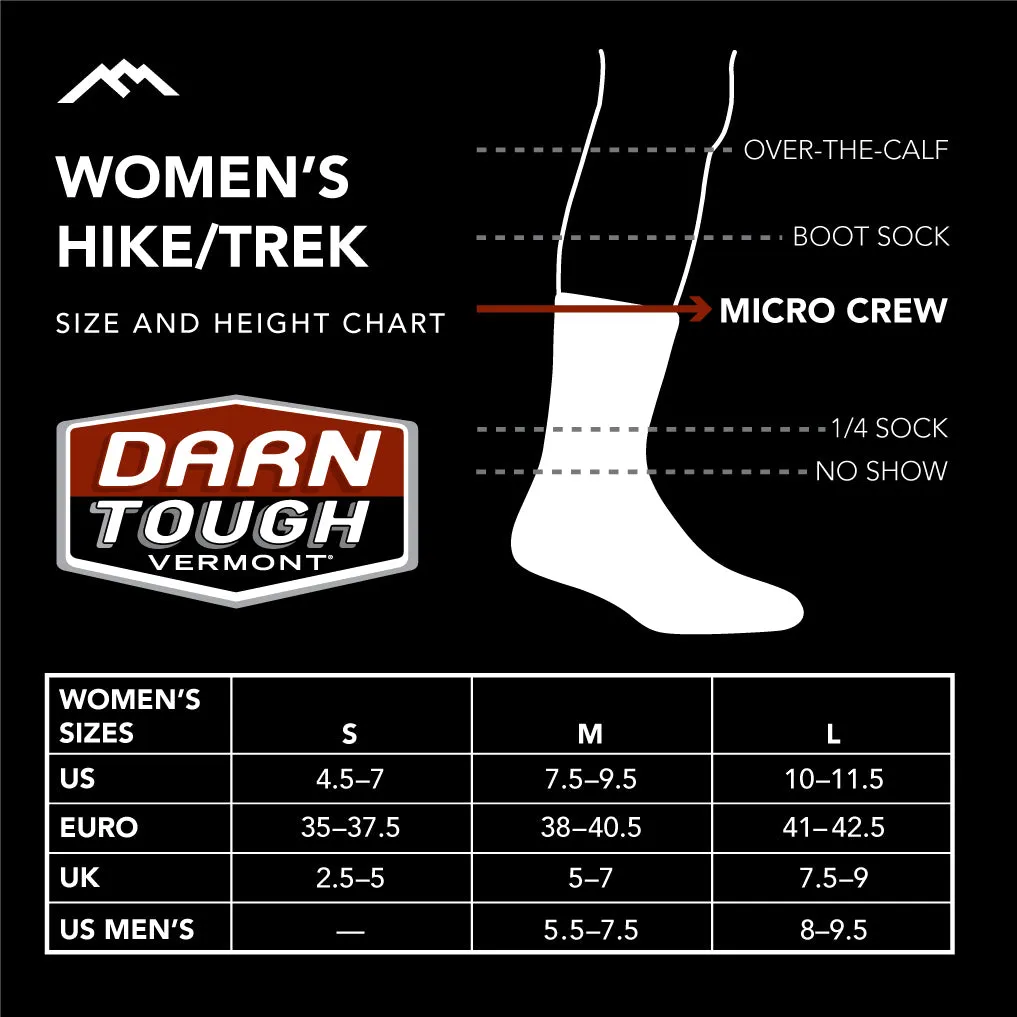 Women's Bear Town Micro Crew Lightweight Hiking Sock